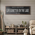 Life Is Better On The Lake Sign III by Tailored Canvases
