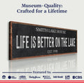 Life Is Better On The Lake Sign III by Tailored Canvases