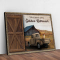 Life Is Better With A Golden Retriever Sign II by Tailored Canvases