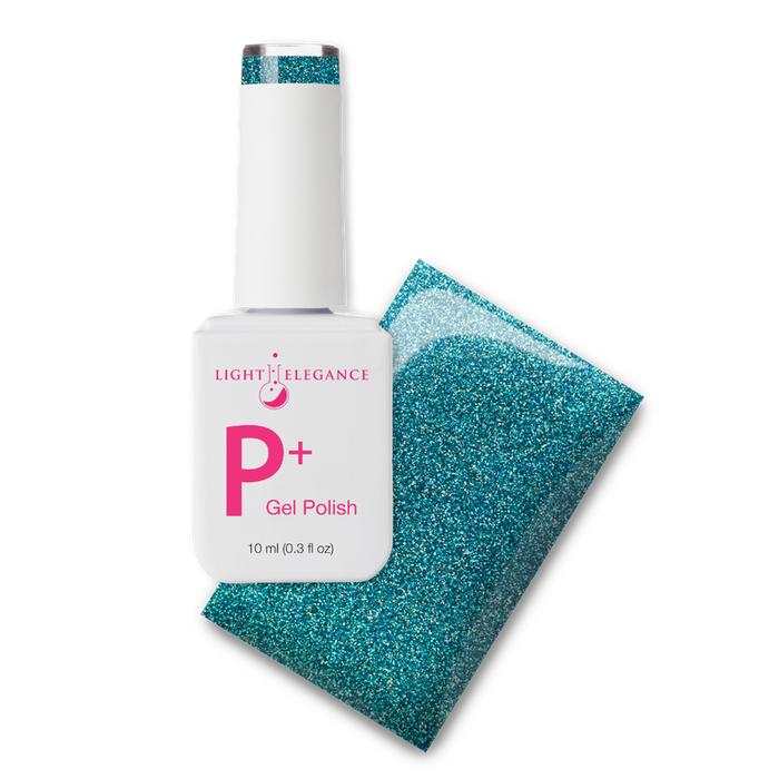 Light Elegance P+ Soak-Off Glitter Gel Polish - Blast Off Blue by The Nail Hub