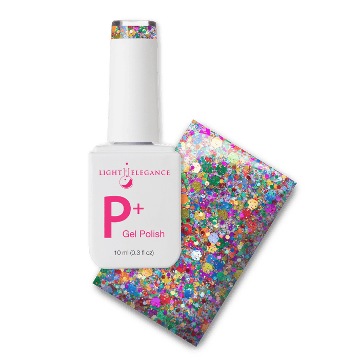 Light Elegance P+ Soak-Off Glitter Gel Polish - Everyone's A Critic by The Nail Hub
