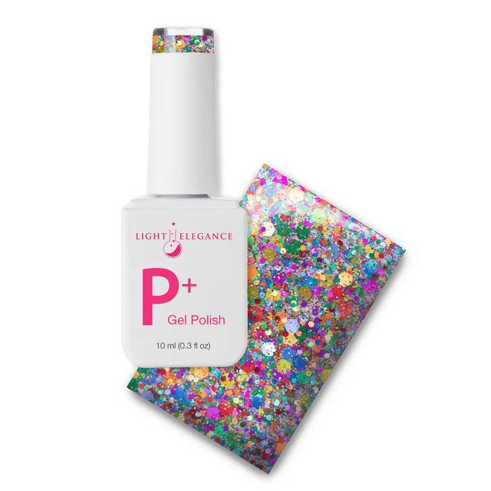 Light Elegance P+ Soak-Off Glitter Gel Polish - Everyone's A Critic by The Nail Hub