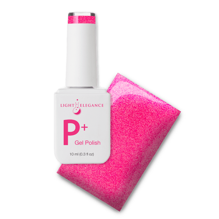 Light Elegance P+ Soak-Off Glitter Gel Polish - Pinch Me Pink by The Nail Hub