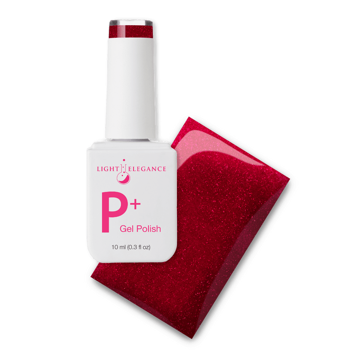 Light Elegance P+ Soak-Off Glitter Gel Polish - Red Chandelier by The Nail Hub