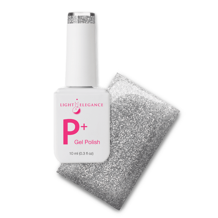 Light Elegance P+ Soak-Off Glitter Gel Polish - Sterling by The Nail Hub
