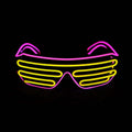 Light Up Shutter Neon Rave Flashing LED Sunglasses by DailySale