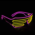 Light Up Shutter Neon Rave Flashing LED Sunglasses by DailySale