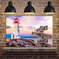 Lighthouse Family Names Sign by Tailored Canvases