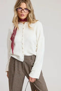 Lightweight Button-Down Cardigan Top: Ivory by Boutique 23