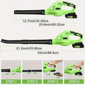 Lightweight Electric Cordless Leaf Blower for Lawn Care With 2 Batteries & Charger by DailySale