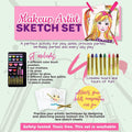 Lil Me Makeup Artist Sketch Set with 10 Design Sketch Sheets by DailySale