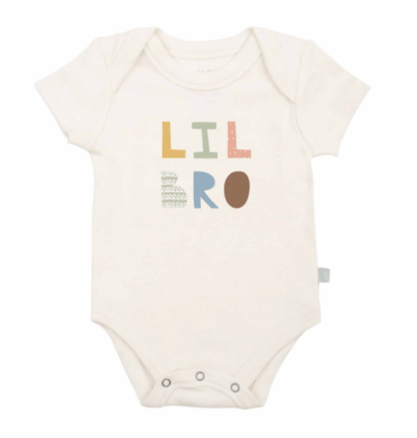graphic bodysuit | lil bro - desert rose by Finn + Emma