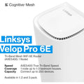 Linksys Velop Pro WiFi 6E Mesh System - Cognitive Mesh Router with 6 Ghz Band Access & 5.4 (AXE5400) Gbps True Gigabit Speed (Refurbished) by DailySale