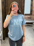 Linton ND Coordinates Tee - Stonewash Denim by Boutique 23