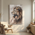 Lion And Girl Faith Wall Art by Tailored Canvases