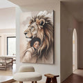 Lion And Girl Faith Wall Art by Tailored Canvases