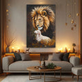 Lion And Sheep Faith Wall Art by Tailored Canvases