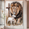 Lion And Sheep Faith Wall Art II by Tailored Canvases