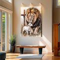 Lion And Sheep Faith Wall Art II by Tailored Canvases