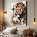 Lion And Sheep Faith Wall Art II by Tailored Canvases
