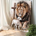 Lion And Sheep Faith Wall Art II by Tailored Canvases