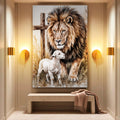 Lion And Sheep Faith Wall Art II by Tailored Canvases