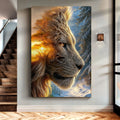 Lion Winter Summer Surrealism Wall Art by Tailored Canvases