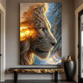 Lion Winter Summer Surrealism Wall Art by Tailored Canvases