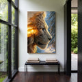Lion Winter Summer Surrealism Wall Art by Tailored Canvases