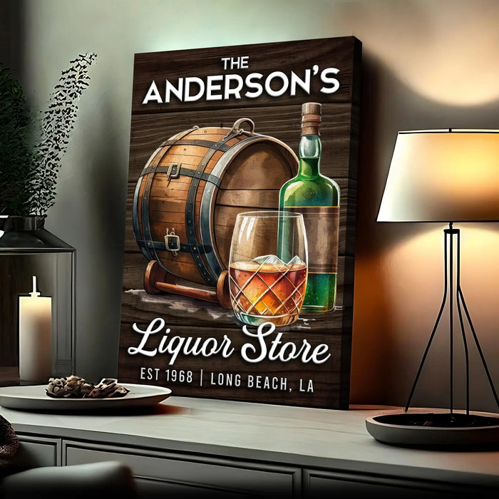 Liquor Store Sign V | Customizable Canvas by Tailored Canvases