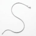 Sterling Silver Rhodium Plated Octagonal Snake Chain 0.9mm by Avera Group