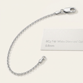 14k White Diamond Cut Cable Link Chain 0.8mm by Avera Group