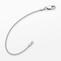 14k White Diamond Cut Cable Link Chain 0.8mm by Avera Group