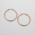 14k Rose Gold Polished Hoop Earring (25 mm) by Avera Group