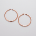 14k Rose Gold Polished Hoop Earring (25 mm) by Avera Group