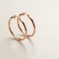 14k Rose Gold Polished Hoop Earring (25 mm) by Avera Group