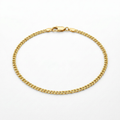 14k Yellow Gold Sparkle Anklet 1.5mm by Avera Group