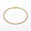 14k Yellow Gold Sparkle Anklet 1.5mm by Avera Group