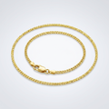 14k Yellow Gold Sparkle Anklet 1.5mm by Avera Group