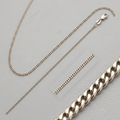 10k White Gold Gourmette Chain 1.5mm by Avera Group