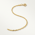 10k Yellow Gold Singapore Anklet 1.5mm by Avera Group