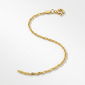 10k Yellow Gold Singapore Anklet 1.5mm by Avera Group