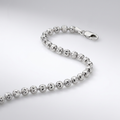 14k White Gold Diamond-Cut Bead Chain 1.2mm by Avera Group