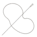 14k White Gold Singapore Chain 1.0mm by Avera Group