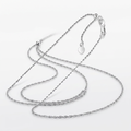 10k White Gold Adjustable Rope Chain 1.0mm by Avera Group