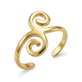 14k Yellow Gold Scrollwork Motif Toe Ring by Avera Group