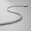 Sterling Silver Rhodium Plated Cable Chain 1.9mm by Avera Group