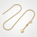 10k Yellow Gold Adjustable Rope Chain 1.0mm by Avera Group