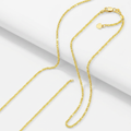 14k Yellow Gold Adjustable Sparkle Chain 1.5mm by Avera Group