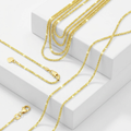 14k Yellow Gold Adjustable Sparkle Chain 1.5mm by Avera Group